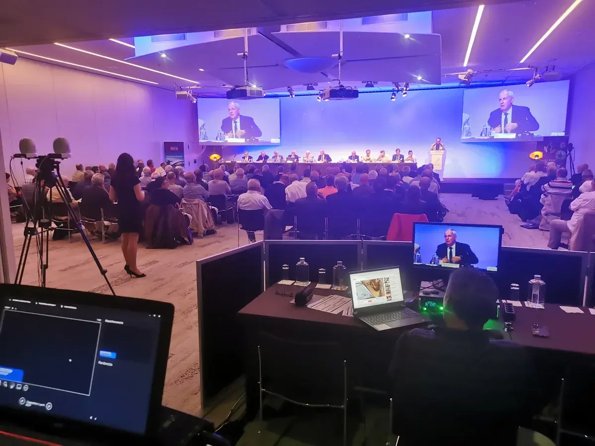 Video control room during the FNPF and SNSAPL general meeting